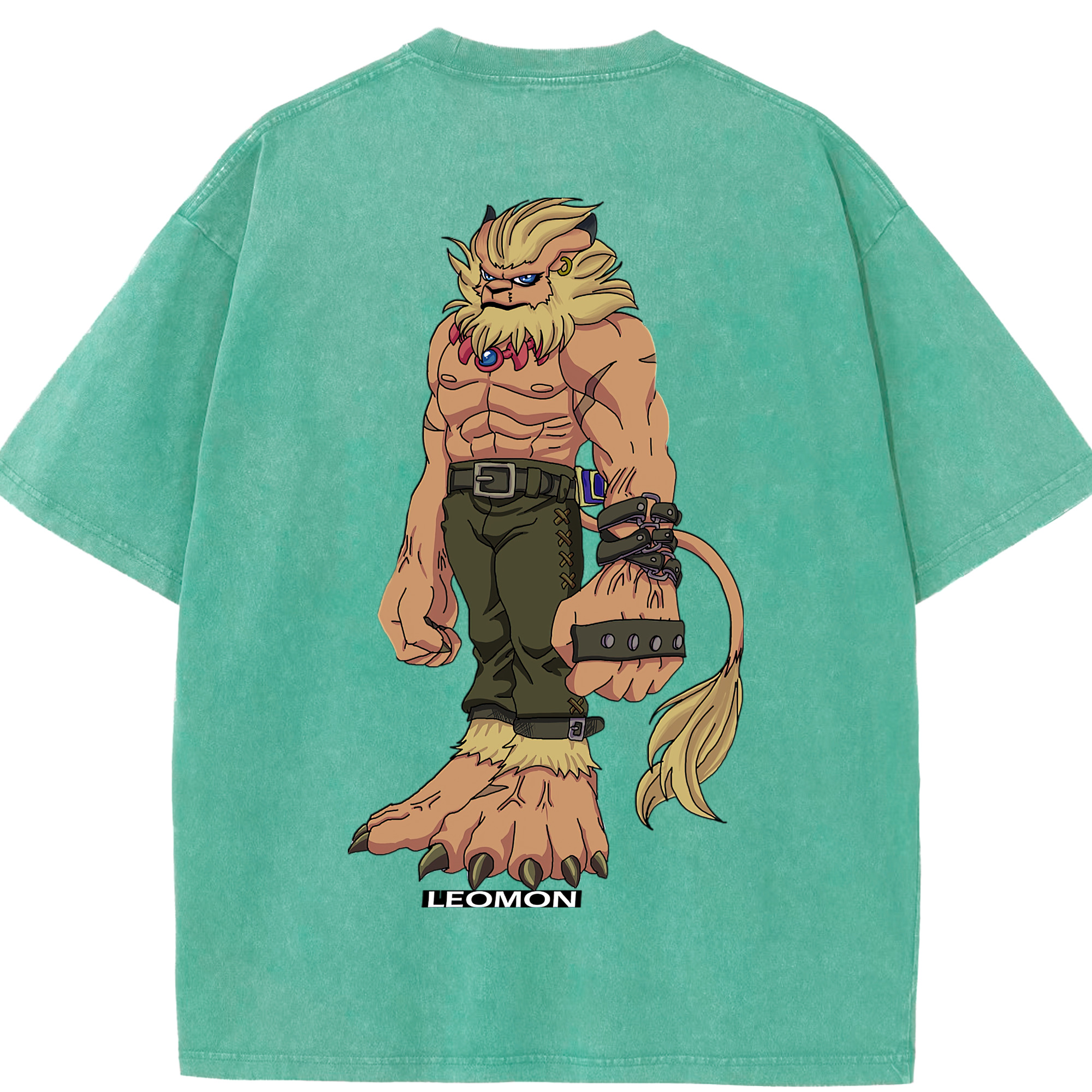（画像用） Digimon デジタルモンスター/デジモン 綿100% ヴィンテージ風 半袖Tシャツ（背面プリント）